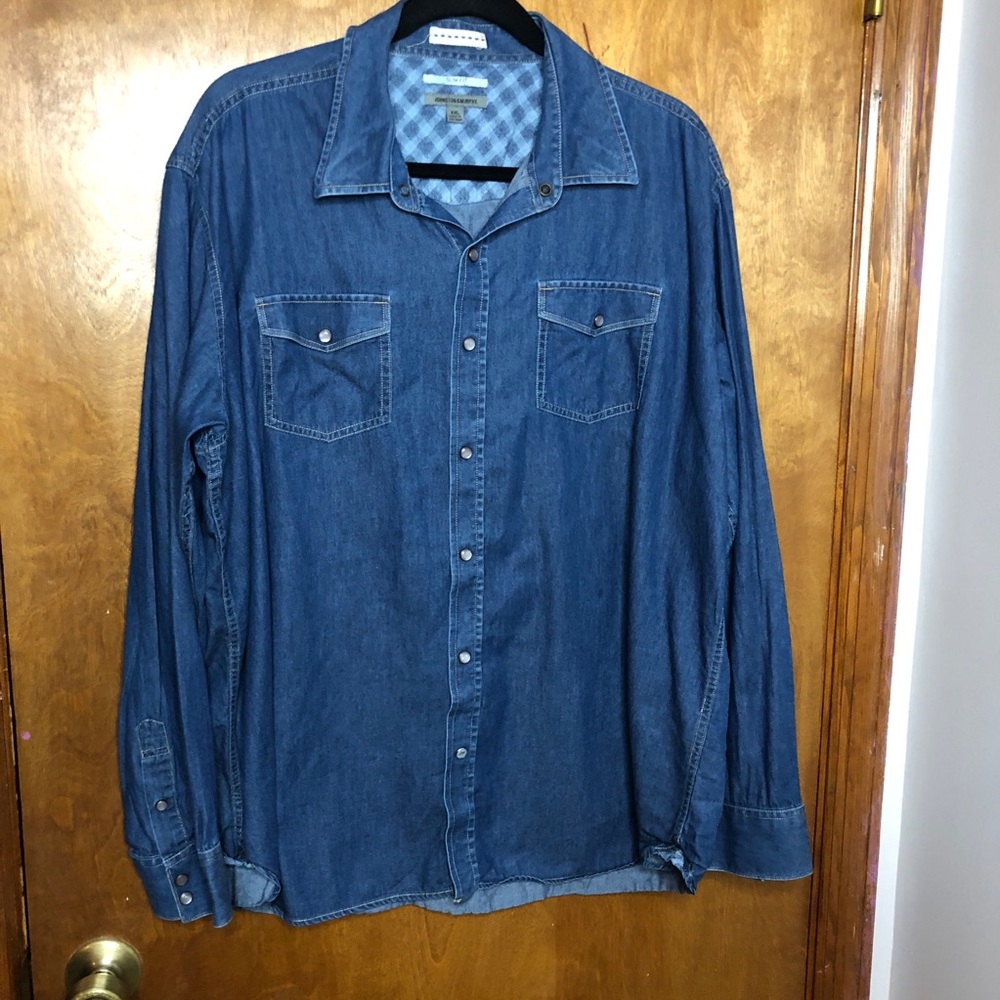 Denim chambray button down. Gently worn.